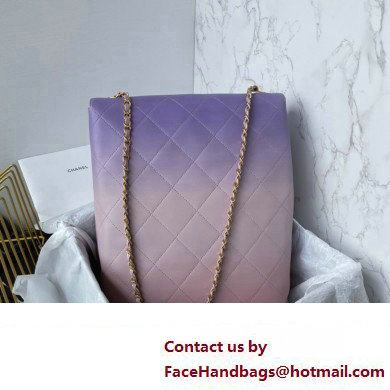 Chanel Gradient Calfskin  &  Gold-Tone Metal Large Hobo Bag AS4632 Purple 2024